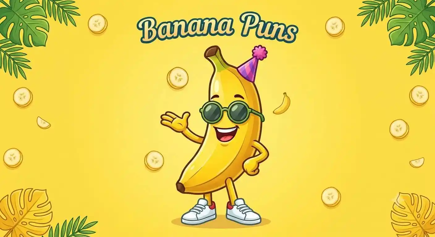 Happy banana smiling brightly