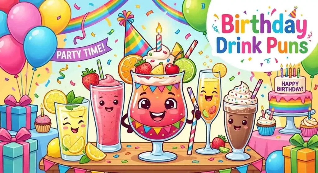 Festive birthday drinks celebrating