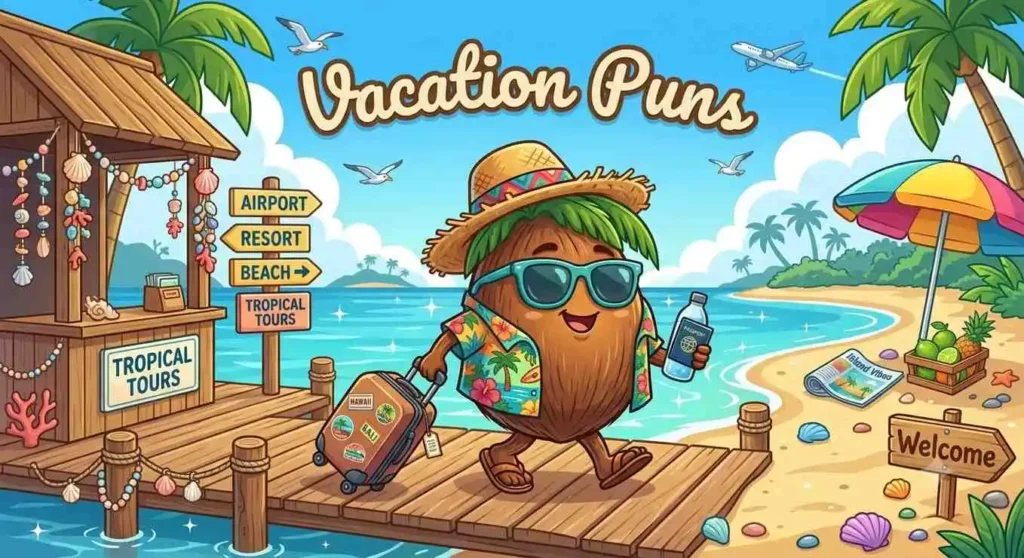 Vacation coconut beach adventure