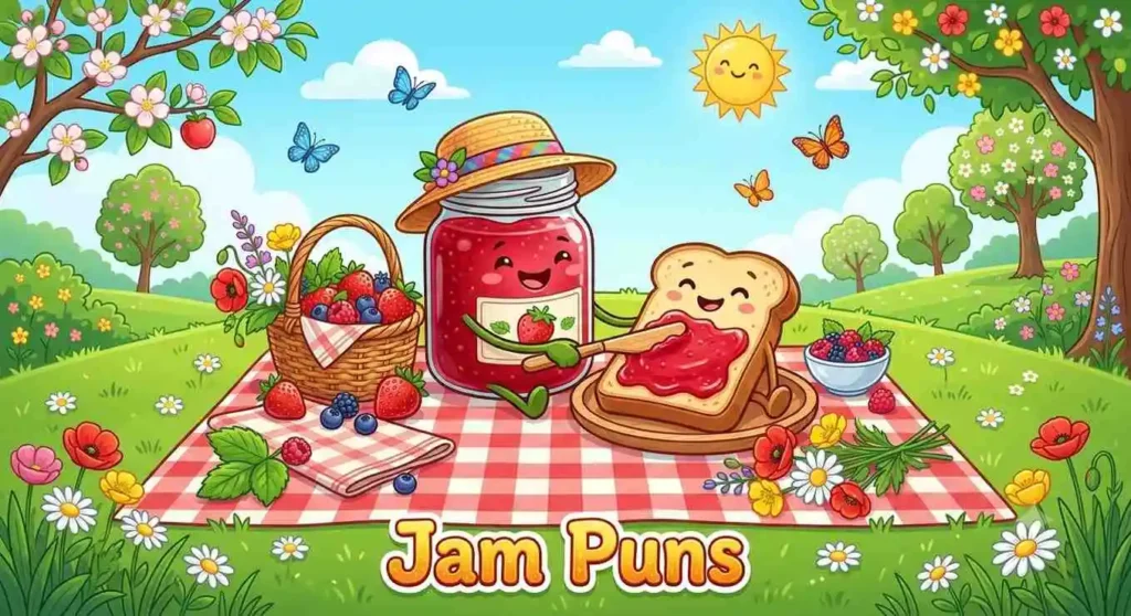 Happy jam jar smiling.