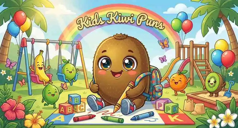 Cute kiwi fruit children