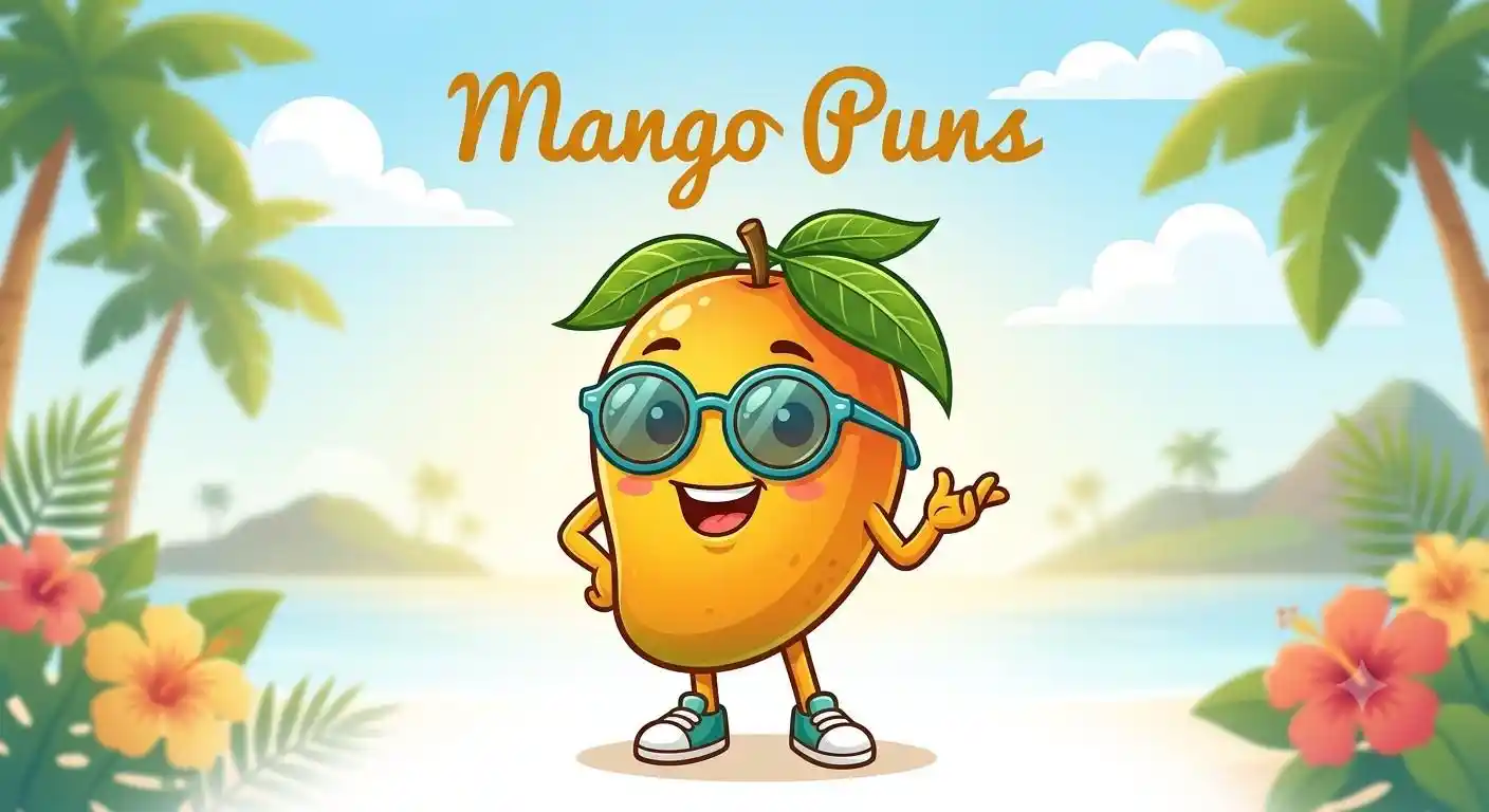 Happy mango smiling brightly
