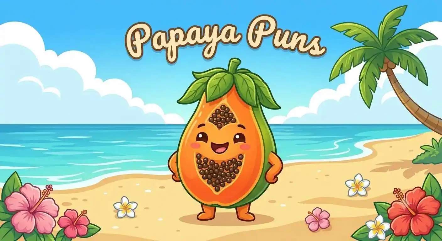 Happy papaya smiling
