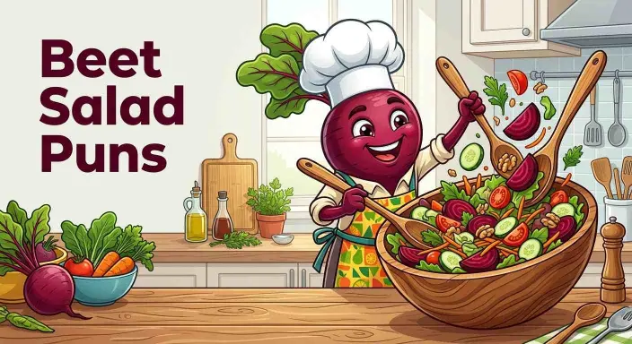 Funny beet salad  bowl