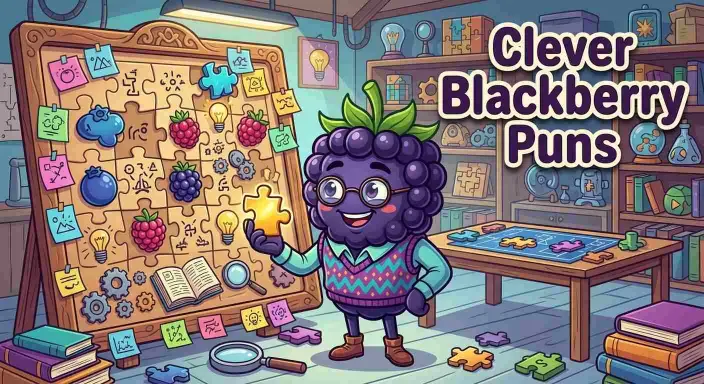 Clever blackberry solving a puzzle