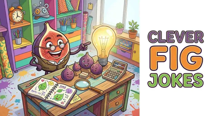 Clever fig comedian telling jokes