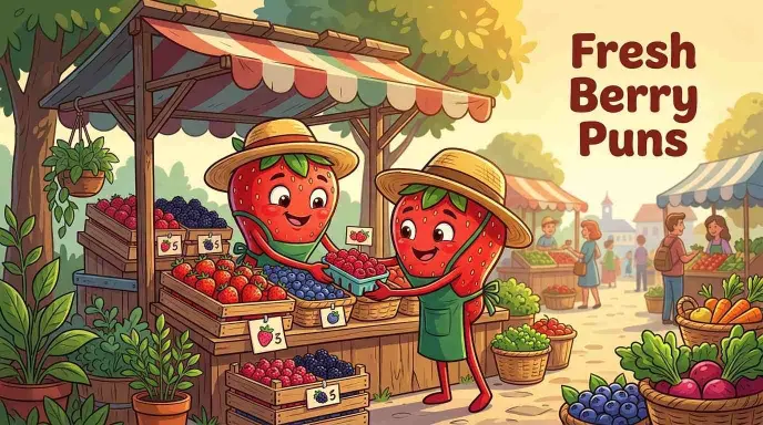 Fresh berries at farmers market