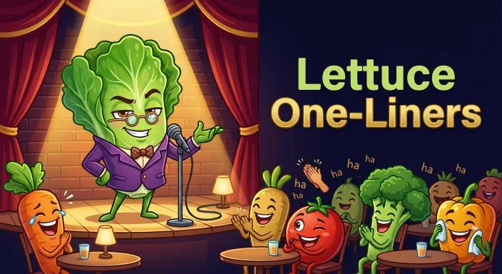 Funny lettuce character in salad kitchen.