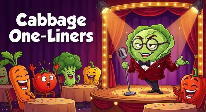Cabbage comedian performing funny one-liners