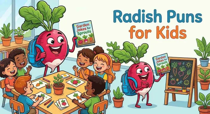 Radish character entertaining children