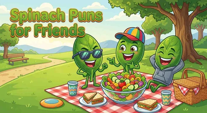 Spinach friends laughing together at picnic.
