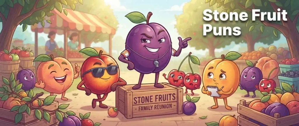 Stone Fruit Puns