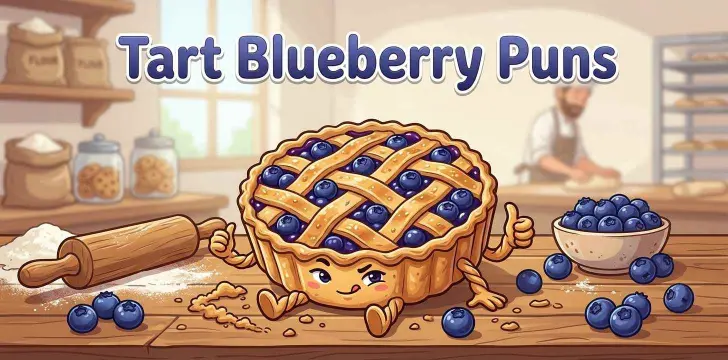 Funny tart blueberry dessert