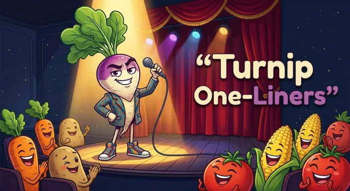 Turnip performing comedy onstage