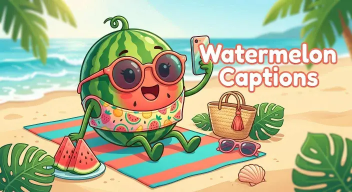 Cute watermelon summer Instagram scene
