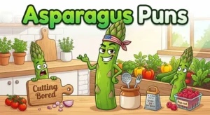 Funny asparagus character smiling