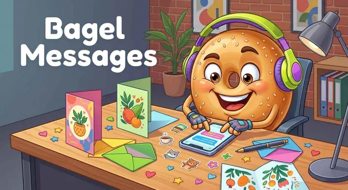 bagel sending a message