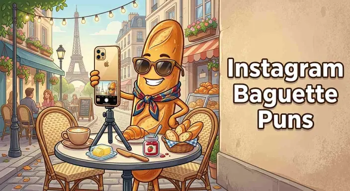Baguette taking a food selfie