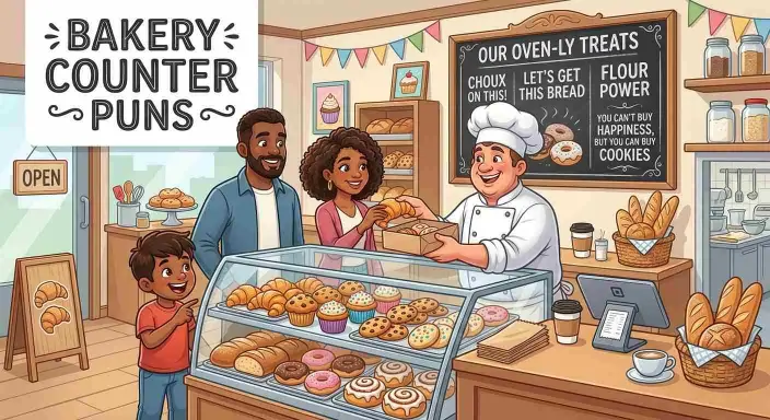 baker serving bakery customers