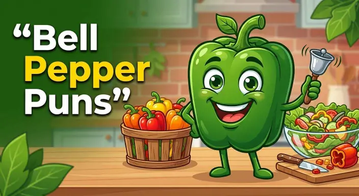 Funny bell pepper character smiling