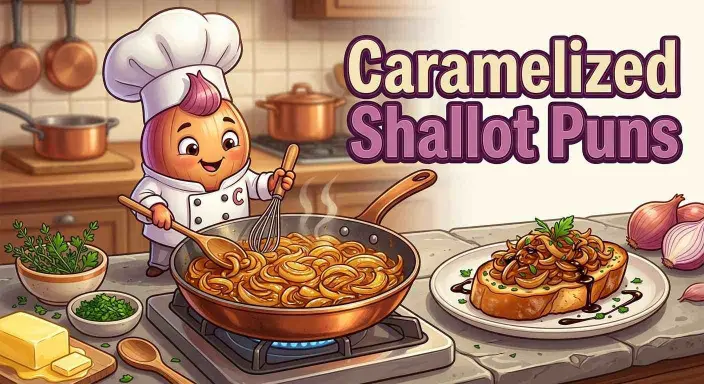 Caramelized shallots cooking in skillet