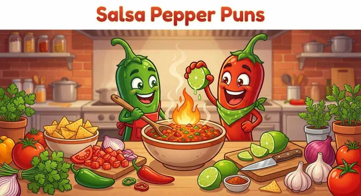 Chili pepper salsa scene