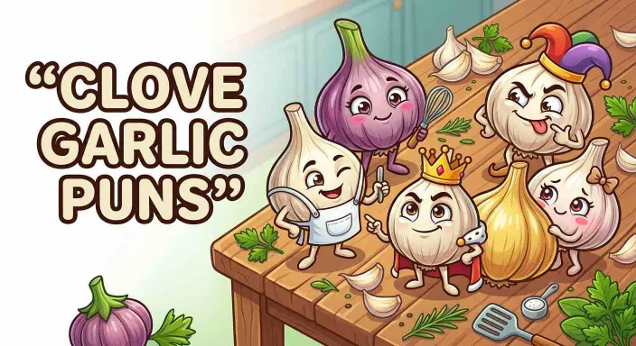 Cute garlic cloves characters