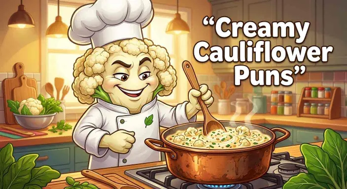 Creamy cauliflower dish with chef