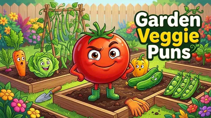 Funny garden vegetables characters