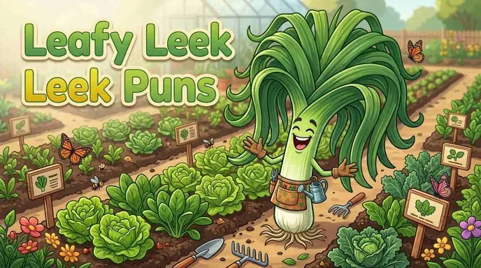 Cute leafy leek character