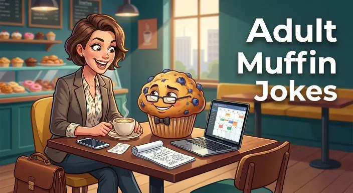 Adult muffin joke at coffee shop