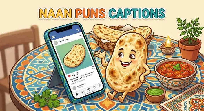 Naan caption  with smartphone