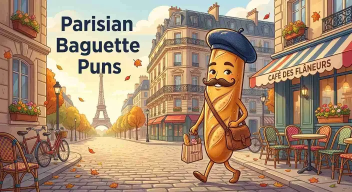 Parisian baguette near Eiffel Tower