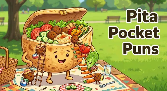 Funny pita pocket  with fillings