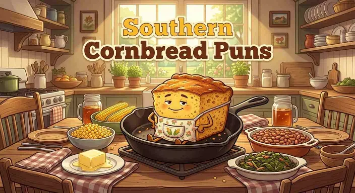 Southern cornbread at family table
