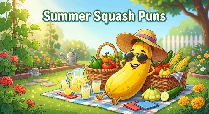 Summer squash enjoying a picnic