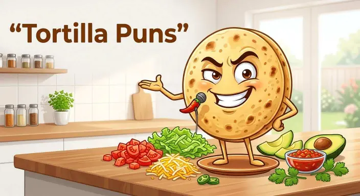 Funny tortilla with colorful ingredients