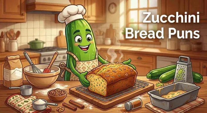 Zucchini baking fresh bread