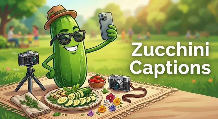 Zucchini taking a fun selfie